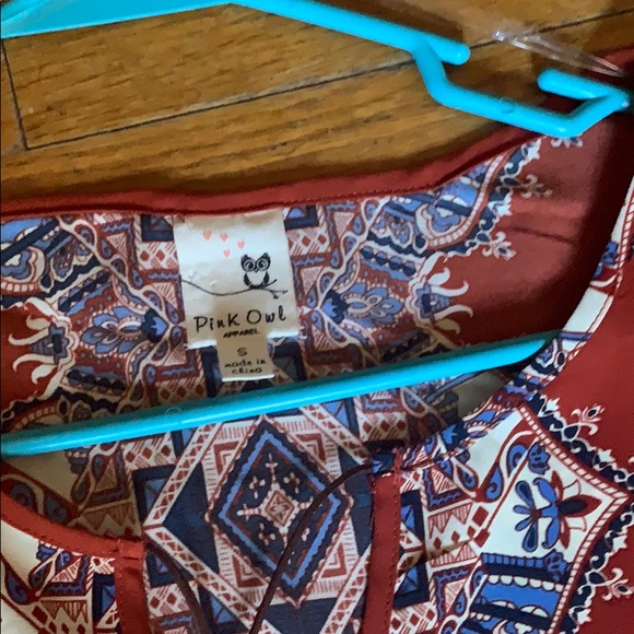 Pink owl Aztec Top - Picture 7 of 9